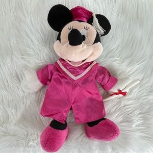 3/$21, Minnie Mouse Graduation Pink Diploma Cap & Gown Plush